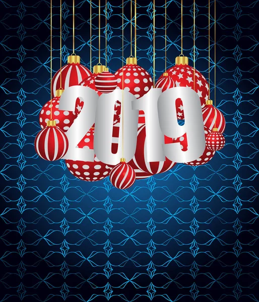 2019 Новым Годом Сезонный Фон Ваших Приглашений Праздничных Плакатов Поздравительных — стоковый вектор