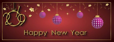 2019 happy New Year Mevsimlik arka plan davetiyeler, Festival afişleri, tebrik kartları için.