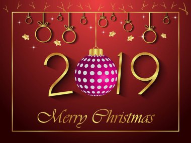 2019 merry Christmas Mevsimlik arka plan davetiyeler, Festival afişleri, tebrik kartları için.