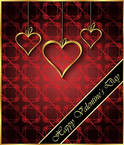 Glücklicher Valentinstag Für Ihre Einladungen Festlichen Plakate Grußkarten — Stockvektor