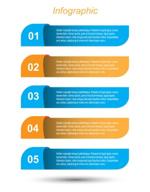 Modern Tasarım Şablonu, bilgi grafikleri ve web düzeni için pankartlar için kullanılabilir.