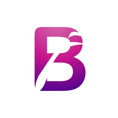 B harfi logo tasarımı.