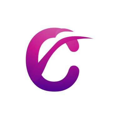 C harfi logo tasarımı.