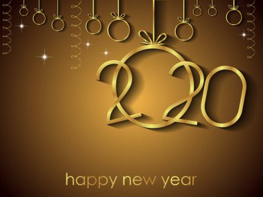 2020 Happy New Year arka plan.