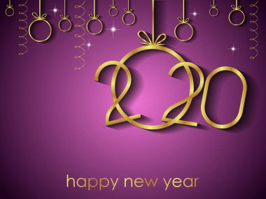 2020 Happy New Year arka plan.