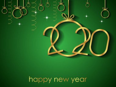 2020 Happy New Year arka plan.