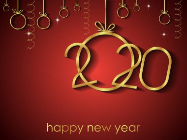 2020 Happy New Year arka plan.
