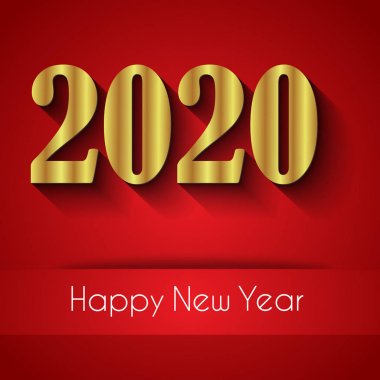 2020 Happy New Year arka plan.