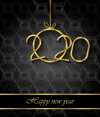 Sezonluk davetiyeleriniz, festival posterleri, tebrik kartlarınız için 2020 Happy New Year arka planı.