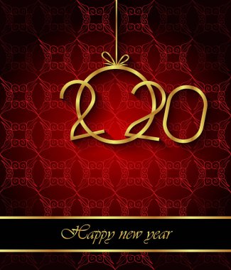 Sezonluk davetiyeleriniz, festival posterleri, tebrik kartlarınız için 2020 Happy New Year arka planı.