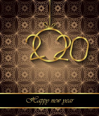 Sezonluk davetiyeleriniz, festival posterleri, tebrik kartlarınız için 2020 Happy New Year arka planı.