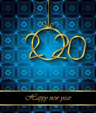 Sezonluk davetiyeleriniz, festival posterleri, tebrik kartlarınız için 2020 Happy New Year arka planı.