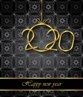 Sezonluk davetiyeleriniz, festival posterleri, tebrik kartlarınız için 2020 Happy New Year arka planı.