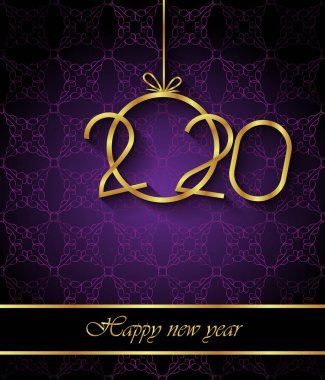 Sezonluk davetiyeleriniz, festival posterleri, tebrik kartlarınız için 2020 Happy New Year arka planı.