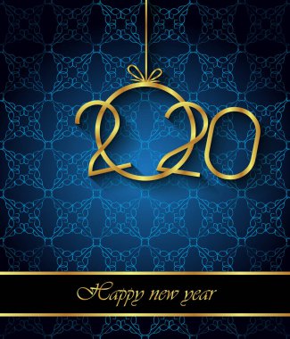 Sezonluk davetiyeleriniz, festival posterleri, tebrik kartlarınız için 2020 Happy New Year arka planı.