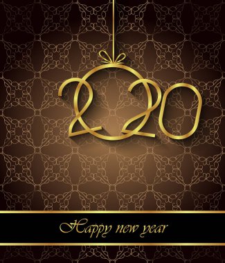 Sezonluk davetiyeleriniz, festival posterleri, tebrik kartlarınız için 2020 Happy New Year arka planı.
