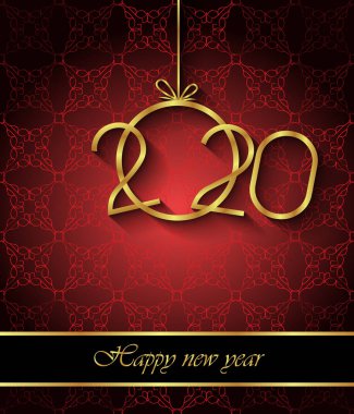 Sezonluk davetiyeleriniz, festival posterleri, tebrik kartlarınız için 2020 Happy New Year arka planı.