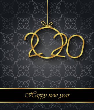 Sezonluk davetiyeleriniz, festival posterleri, tebrik kartlarınız için 2020 Happy New Year arka planı.