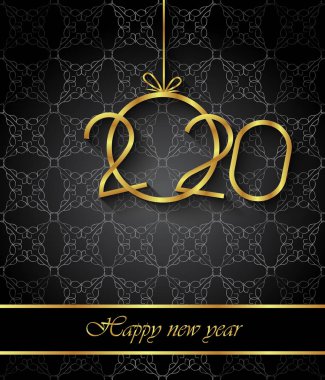 Sezonluk davetiyeleriniz, festival posterleri, tebrik kartlarınız için 2020 Happy New Year arka planı.
