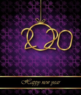 Sezonluk davetiyeleriniz, festival posterleri, tebrik kartlarınız için 2020 Happy New Year arka planı.