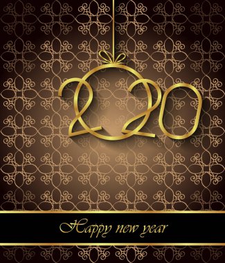 Sezonluk davetiyeleriniz, festival posterleri, tebrik kartlarınız için 2020 Happy New Year arka planı.