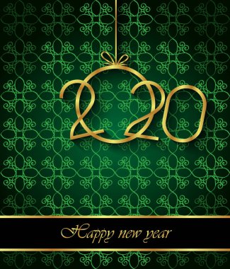 Sezonluk davetiyeleriniz, festival posterleri, tebrik kartlarınız için 2020 Happy New Year arka planı.