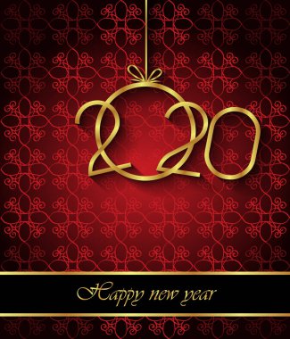 Sezonluk davetiyeleriniz, festival posterleri, tebrik kartlarınız için 2020 Happy New Year arka planı.