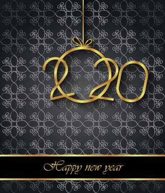 Sezonluk davetiyeleriniz, festival posterleri, tebrik kartlarınız için 2020 Happy New Year arka planı.