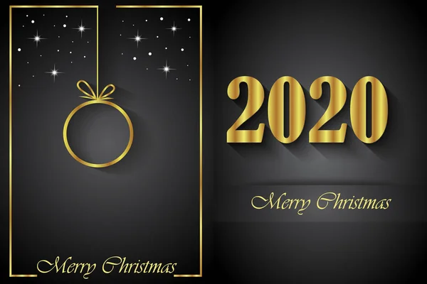 2020 Frohe Weihnachten Hintergrund Für Ihre Einladungen Festliche Plakate Grußkarten — Stockvektor