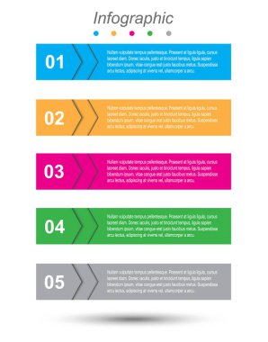 Modern Tasarım Şablonu, bilgi grafikleri ve web düzeni için pankartlar için kullanılabilir.