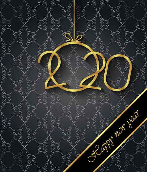 2020 Feliz Año Nuevo Fondo Para Sus Invitaciones Temporada Carteles — Archivo Imágenes Vectoriales