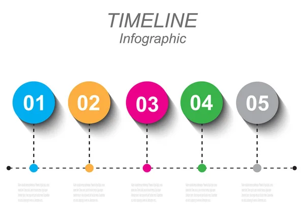 Línea Tiempo Para Mostrar Sus Datos Idea Para Mostrar Información — Vector de stock