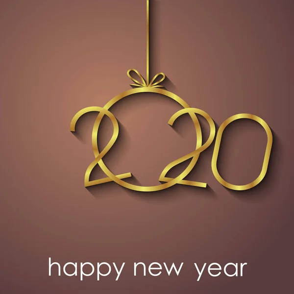 2020 Happy New Year Achtergrond — Stockvector