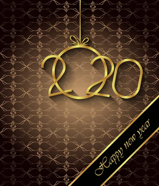 2020 Šťastný Nový Rok Pozadí Vašich Sezonních Pozvání Slavnostní Plakáty — Stockový vektor
