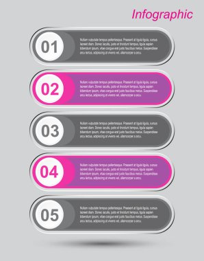 Modern Tasarım Şablonu, bilgi grafikleri ve web düzeni için pankartlar için kullanılabilir.