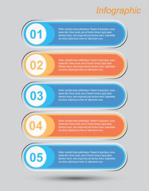 Modern Tasarım Şablonu, bilgi grafikleri ve web düzeni için pankartlar için kullanılabilir.