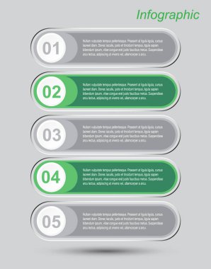 Modern Tasarım Şablonu, bilgi grafikleri ve web düzeni için pankartlar için kullanılabilir.