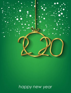 Sezonluk davetiyeleriniz, festival posterleri, tebrik kartlarınız için 2020 Happy New Year arka planı.
