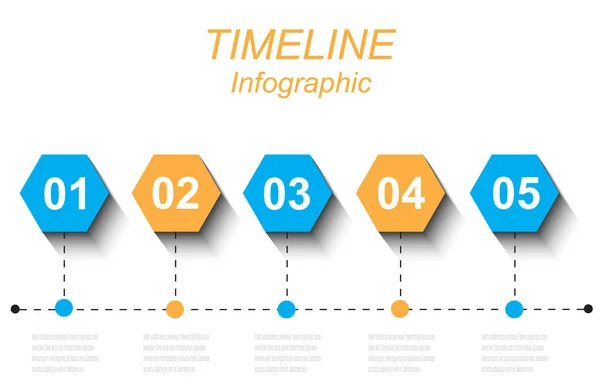 Linia Czasowa Wyświetlania Danych Elementami Info Graphic Pomysł Wyświetlanie Informacji — Wektor stockowy