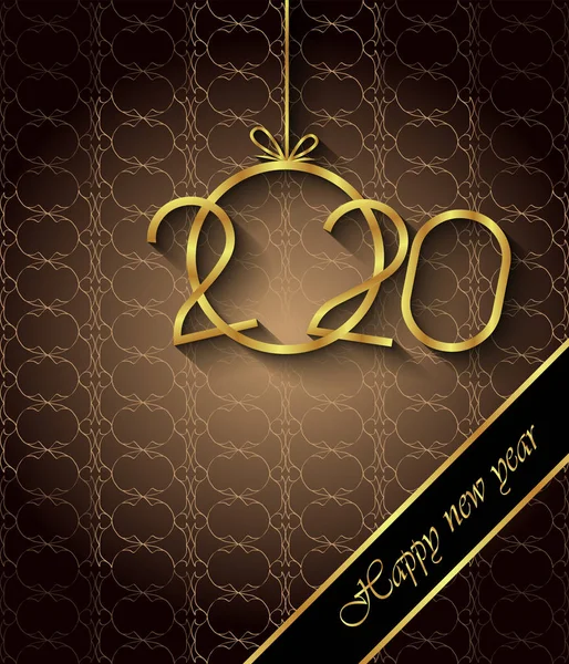 Fond Nouvelle Année 2020 Heureux Pour Vos Invitations Saisonnières Affiches — Image vectorielle
