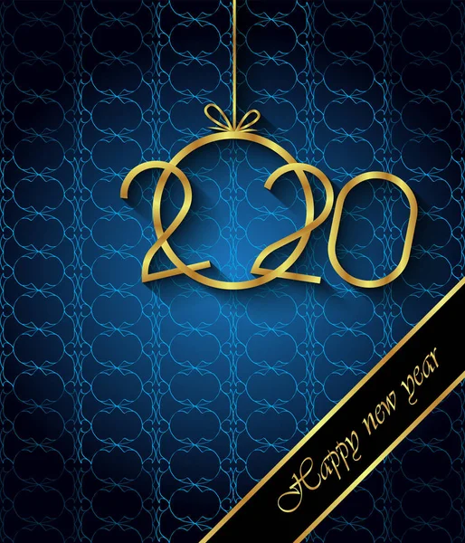 2020 Boldog Évet Háttérben Szezonális Meghívások Ünnepi Plakátok Üdvözlőlapok — Stock Vector