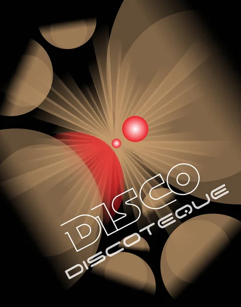 Folleto Discoteca Con Elementos Colores Ideal Para Póster Fondo Musical — Vector de stock