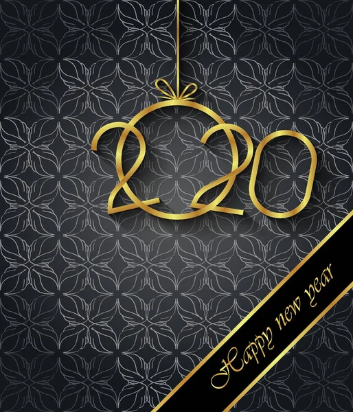 Fond Nouvelle Année 2020 Heureux Pour Vos Invitations Saisonnières Affiches — Image vectorielle