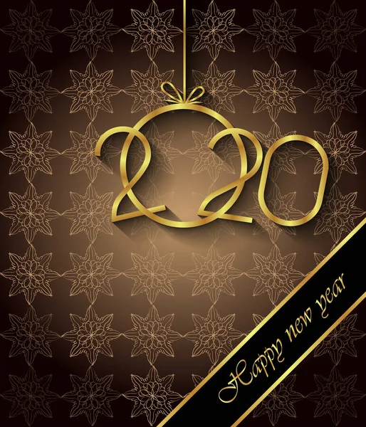 2020 新年快乐背景 为您的季节性邀请 节日海报 — 图库矢量图片