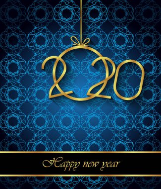 Sezonluk davetiyeleriniz, festival posterleri, tebrik kartlarınız için 2020 Happy New Year arka planı.