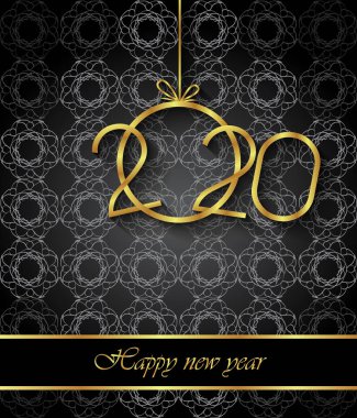 Sezonluk davetiyeleriniz, festival posterleri, tebrik kartlarınız için 2020 Happy New Year arka planı.