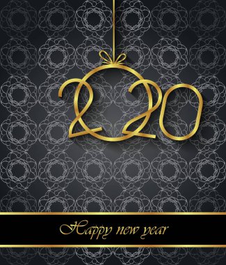 Sezonluk davetiyeleriniz, festival posterleri, tebrik kartlarınız için 2020 Happy New Year arka planı.