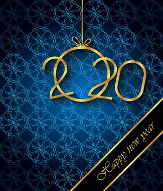 Sezonluk davetiyeleriniz, festival posterleri, tebrik kartlarınız için 2020 Happy New Year arka planı.