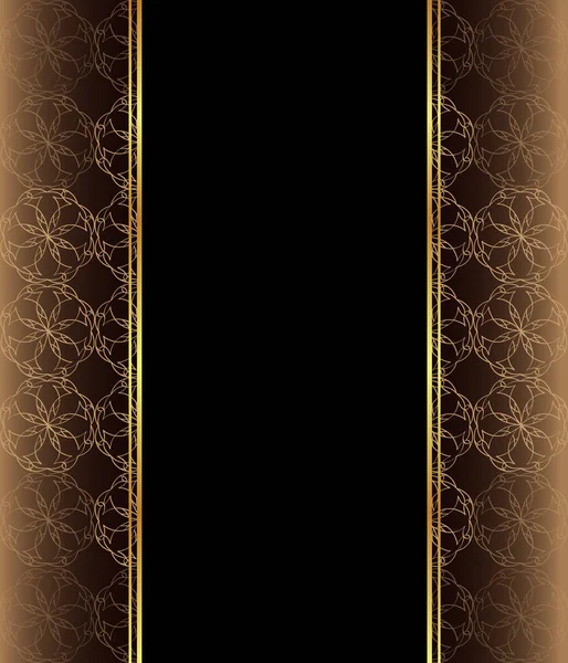 Elegant Behang Met Gouden Mooie Decoratie Plaats Voor Tekst — Stockvector