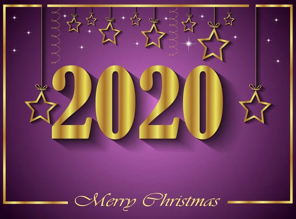 2020 Feliz Ano Novo Fundo Para Seus Convites Sazonais Cartazes — Vetor de Stock